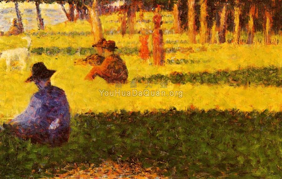 La Grande Jatte, White Dog - 乔治·修拉